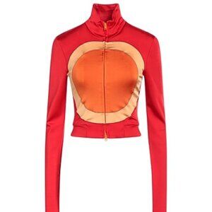 Marni Red zip high neck nylon top SZ 40 - M/L